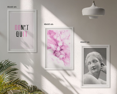 Bilder-3er-set mit rahmen Abstrakte Aquarellskulptur