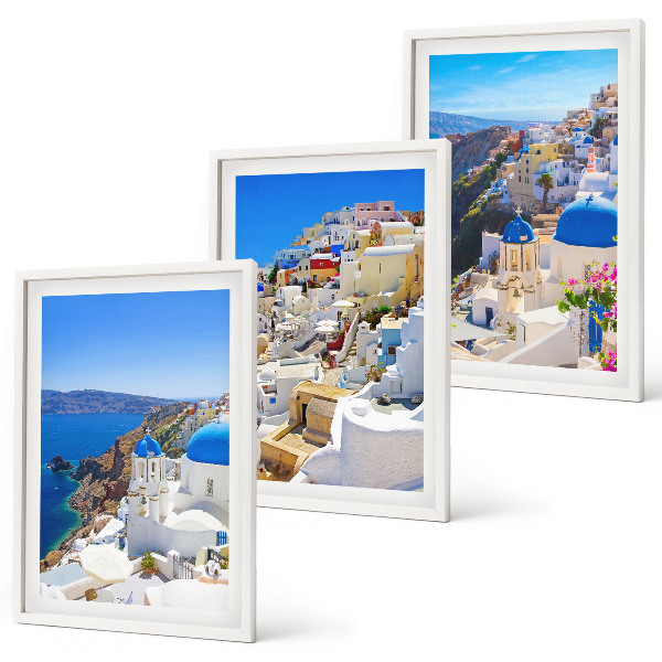 Bilder-3er-set mit rahmen Landschaftsarchitektur Oia Santorini