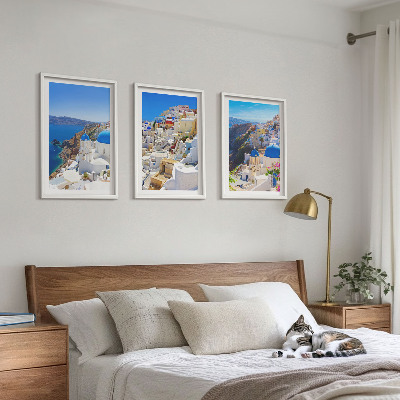 Bilder-3er-set mit rahmen Landschaftsarchitektur Oia Santorini