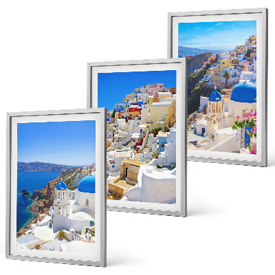 Bilder-3er-set mit rahmen Landschaftsarchitektur Oia Santorini