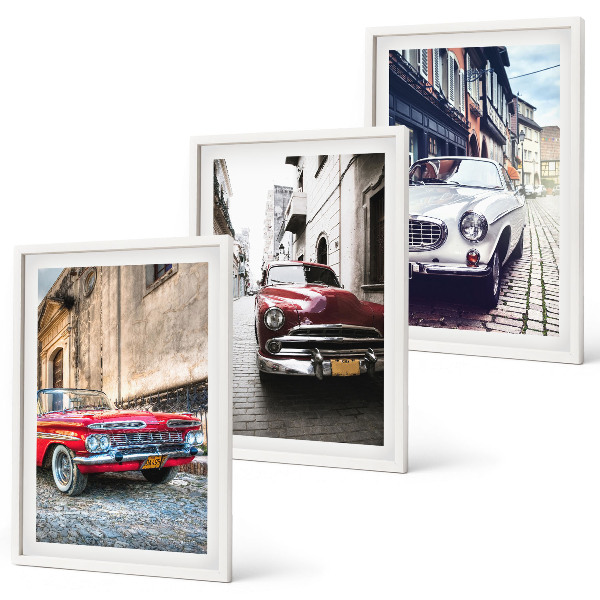 Bilder-3er-set mit rahmen Oldtimer in Städten
