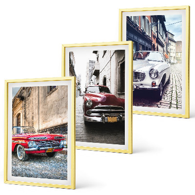 Bilder-3er-set mit rahmen Oldtimer in Städten