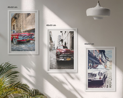 Bilder-3er-set mit rahmen Oldtimer in Städten