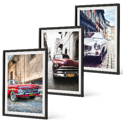 Bilder-3er-set mit rahmen Oldtimer in Städten