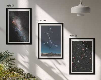 Bilder-3er-set mit rahmen Galaxie im Sternbild Jungfrau