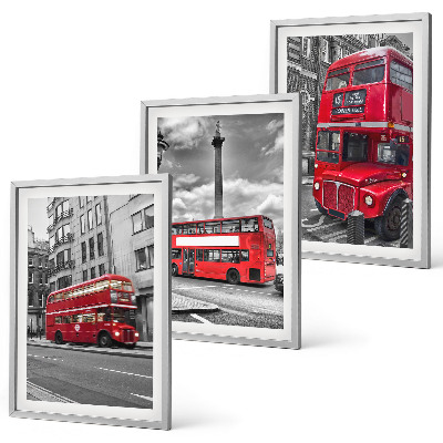 Gerahmtes bilderset Rote Busse in London