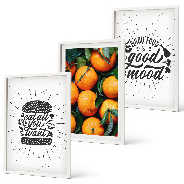 Gerahmtes bilderset Juicy Oranges Kitchen