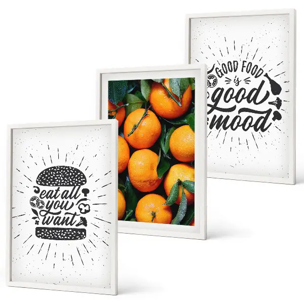 Gerahmtes Bilderset mit dem Motiv „Juicy Oranges Kitchen“