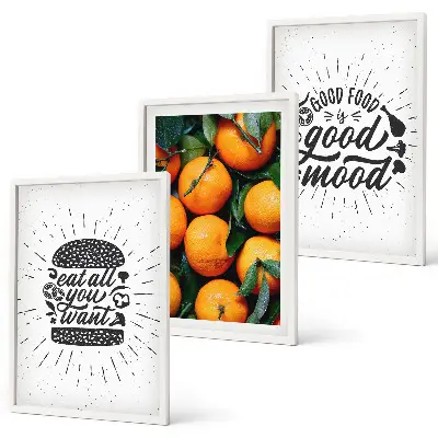 Gerahmtes Bilderset mit dem Motiv „Juicy Oranges Kitchen“