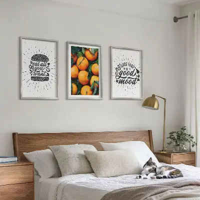 Gerahmtes Bilderset mit dem Motiv „Juicy Oranges Kitchen“