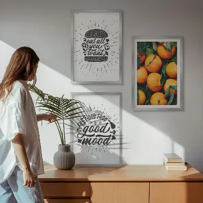 Gerahmtes Bilderset mit dem Motiv „Juicy Oranges Kitchen“