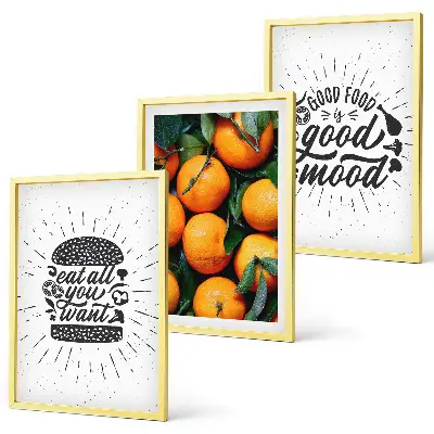 Gerahmtes Bilderset mit dem Motiv „Juicy Oranges Kitchen“