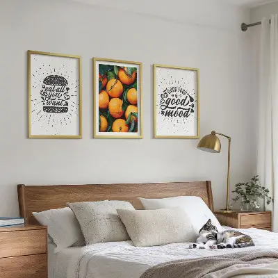 Gerahmtes Bilderset mit dem Motiv „Juicy Oranges Kitchen“