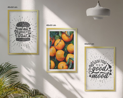 Gerahmtes bilderset Juicy Oranges Kitchen