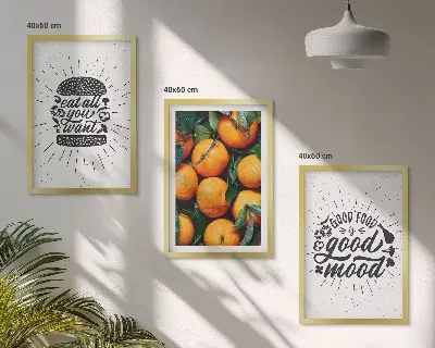 Gerahmtes Bilderset mit dem Motiv „Juicy Oranges Kitchen“