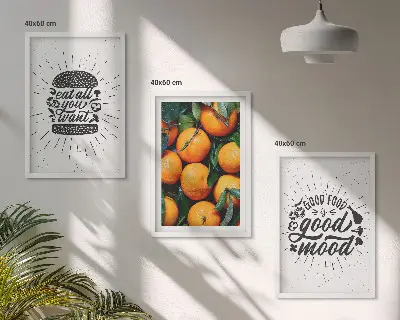 Gerahmtes Bilderset mit dem Motiv „Juicy Oranges Kitchen“