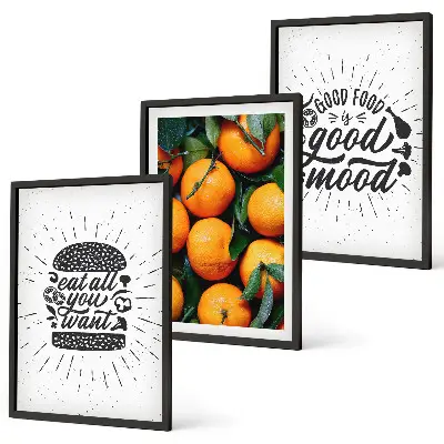 Gerahmtes Bilderset mit dem Motiv „Juicy Oranges Kitchen“