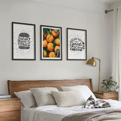 Gerahmtes Bilderset mit dem Motiv „Juicy Oranges Kitchen“