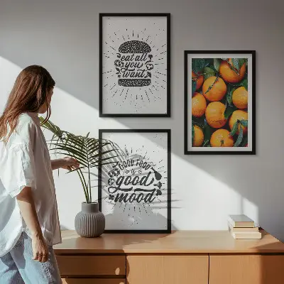 Gerahmtes Bilderset mit dem Motiv „Juicy Oranges Kitchen“