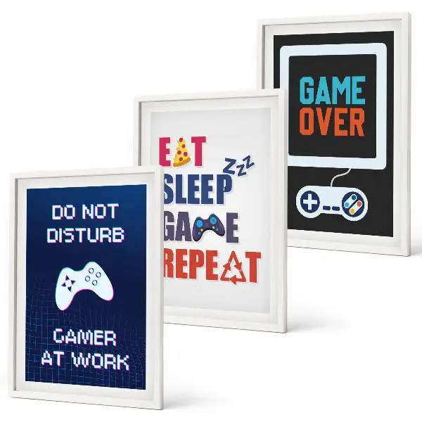 Gerahmtes Bilderset für die Spieleunterhaltung