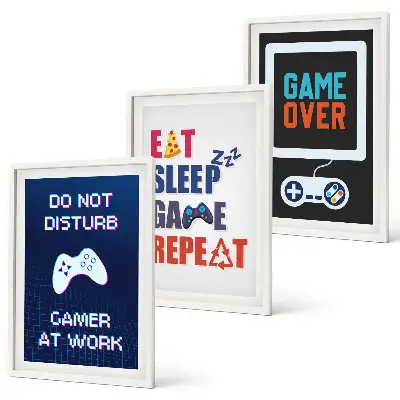 Gerahmtes Bilderset für die Spieleunterhaltung