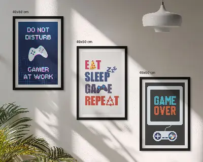 Gerahmtes Bilderset für die Spieleunterhaltung