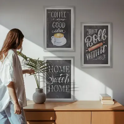 Gerahmtes Bilderset Kaffeeroller mit Motiv heimelige Wärme
