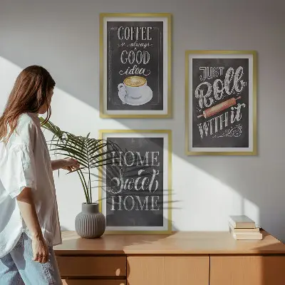 Gerahmtes Bilderset Kaffeeroller mit Motiv heimelige Wärme