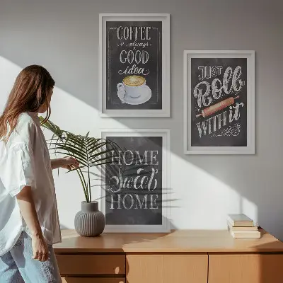 Gerahmtes Bilderset Kaffeeroller mit Motiv heimelige Wärme