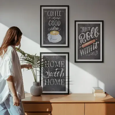 Gerahmtes Bilderset Kaffeeroller mit Motiv heimelige Wärme