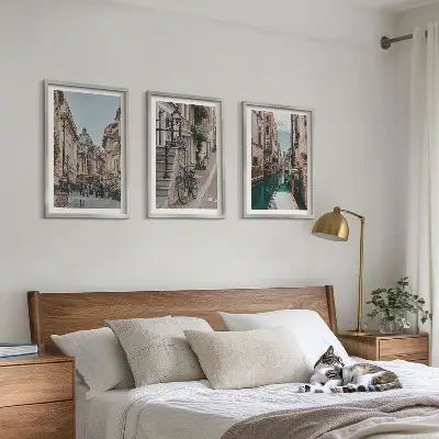 Venedigs Wasserstraßen 3er-Set Bilder mit Rahmen