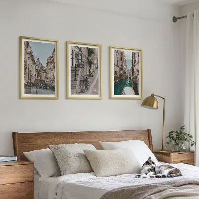 Venedigs Wasserstraßen 3er-Set Bilder mit Rahmen