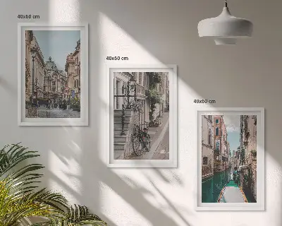 Venedigs Wasserstraßen 3er-Set Bilder mit Rahmen