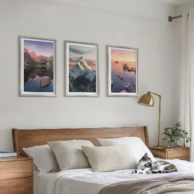 Berglandschaften 3er-Set mit passenden Rahmen
