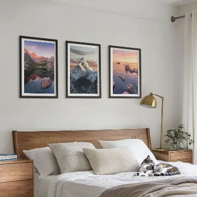 Berglandschaften 3er-Set mit passenden Rahmen