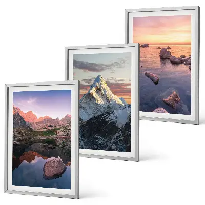 Berglandschaften 3er-Set mit passenden Rahmen