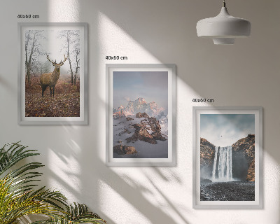 Bilder-3er-set mit rahmen Wilde Berglandschaften