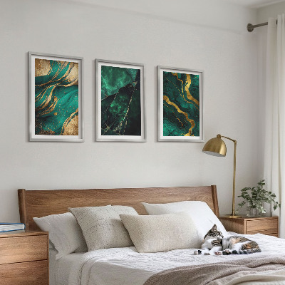 Gerahmtes bilderset Elegante Steinmuster