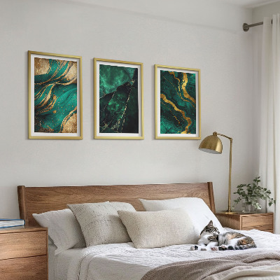 Gerahmtes bilderset Elegante Steinmuster
