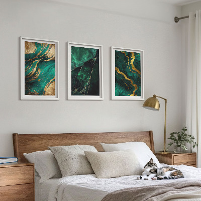 Gerahmtes bilderset Elegante Steinmuster
