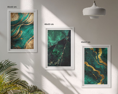 Gerahmtes bilderset Elegante Steinmuster