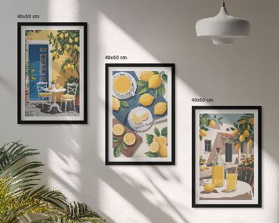 Bilder-3er-set mit rahmen Patio Sun Limonade