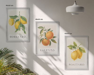 Gerahmtes bilderset Amalfi-Zitronen und -Orangen