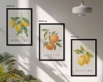 Gerahmtes bilderset Amalfi-Zitronen und -Orangen