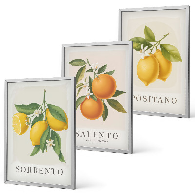 Gerahmtes bilderset Amalfi-Zitronen und -Orangen