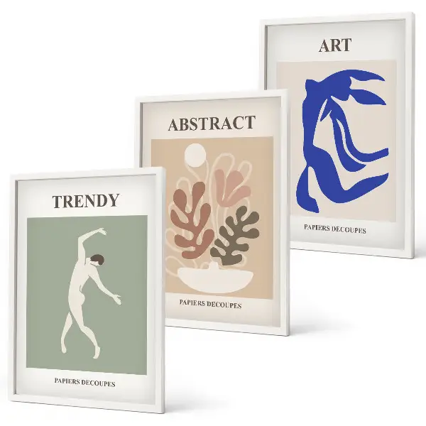 Gerahmtes Bilderset mit Motiven im Stil von Matisse