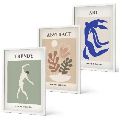 Gerahmtes Bilderset mit Motiven im Stil von Matisse