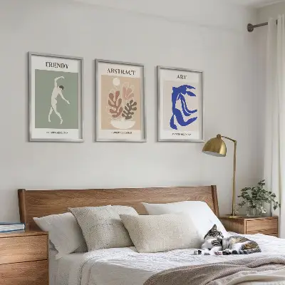 Gerahmtes Bilderset mit Motiven im Stil von Matisse