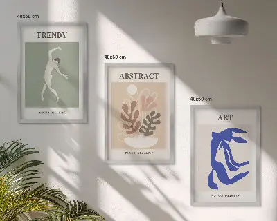 Gerahmtes Bilderset mit Motiven im Stil von Matisse