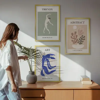 Gerahmtes Bilderset mit Motiven im Stil von Matisse